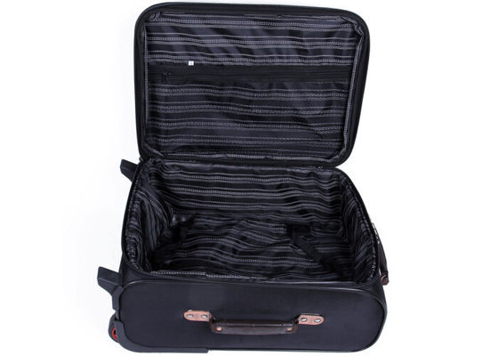 Fashion EVA Trolley Case / lightweight wheeled luggage 3 piece black suitcase set