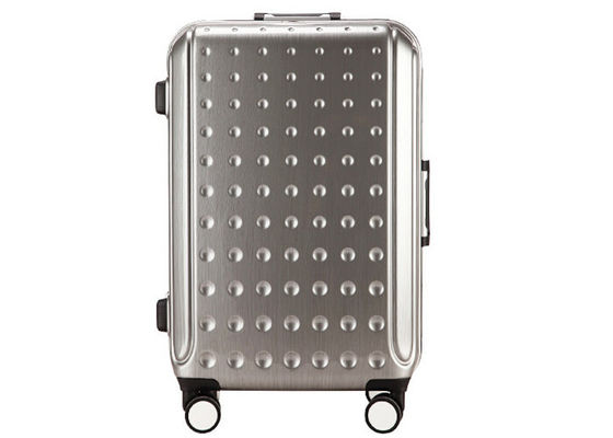 Aviation aluminum build in trolley 3 piece luggage set with environmental TPR handle