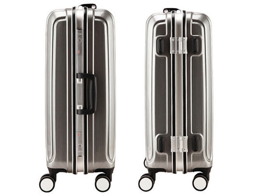 Aviation aluminum build in trolley 3 piece luggage set with environmental TPR handle