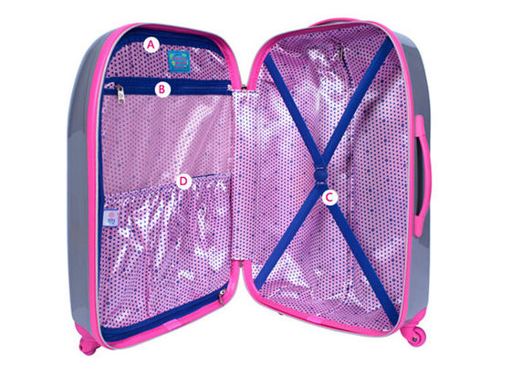 Printing 20 24 inch carry on luggage set with 150D lining Polycarbonate luggage