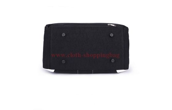 Black lightweight cloth luggage duffel travel bags with long shoulder strap