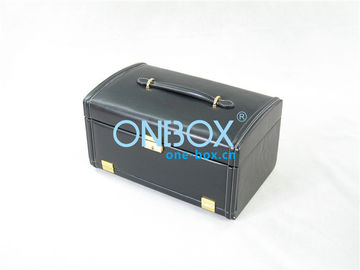 Elegant waterproof leather jewellery gift box , professional cosmetic case for women
